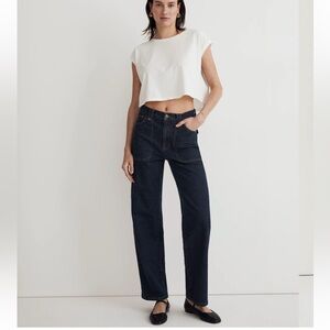 Madewell The Perfect Vintage Wide Leg Jeans in Parkley Wash
